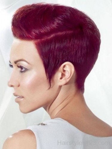 Burgundy Short Hair