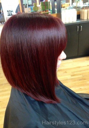 Burgundy Stacked Haircut