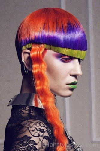 Colorful Bangs Hair