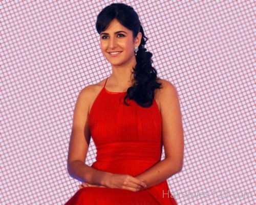 Katrina Kaif Side Ponytail Hairstyle