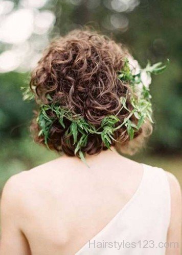 Leaves Wedding Hairstyle