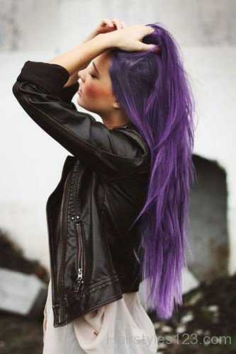 Long Purple Hairstyle