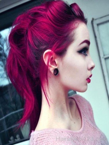 Maroon Updo Hairstyle