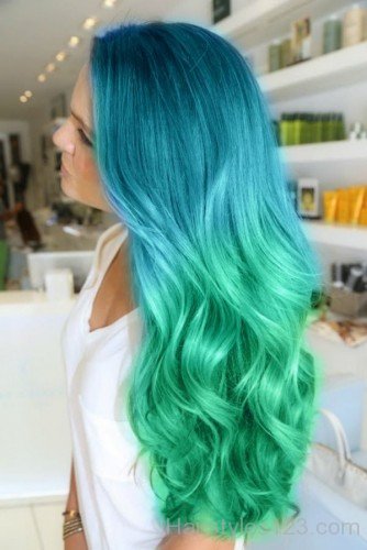 Ombre Green Hair