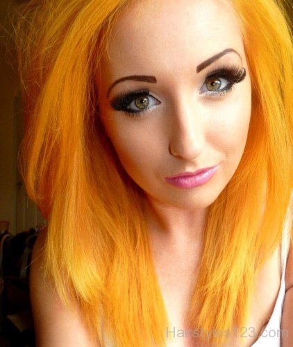 Orange Emo Hairstyle