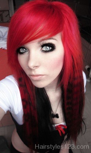 Red & Black Hairstyle