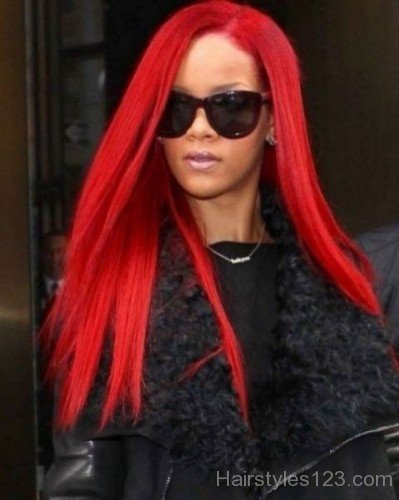 Red Long Hairstyle
