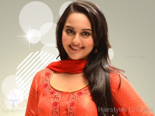 Sonakhi Sinha Beautiful Long Layered Hairstyle