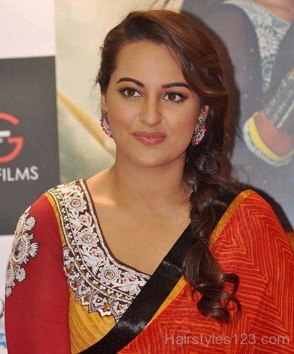 Sonakshi Sinha Braided Hairstyle