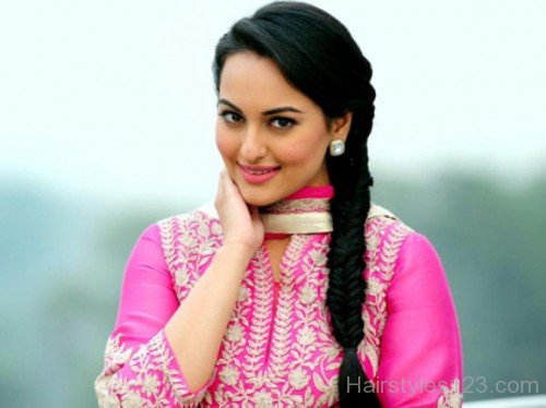 Sonakshi Sinha Fishtail Braid