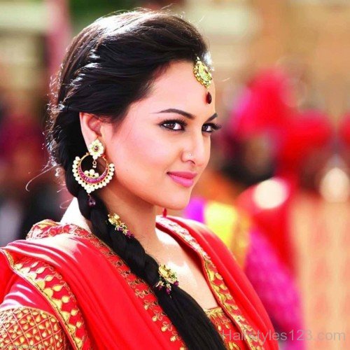 Sonakshi Sinha Side Braid