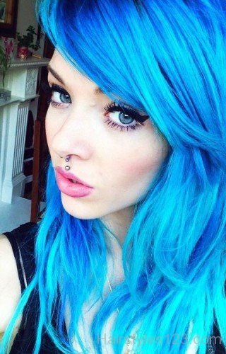 Wavy Blue Hair
