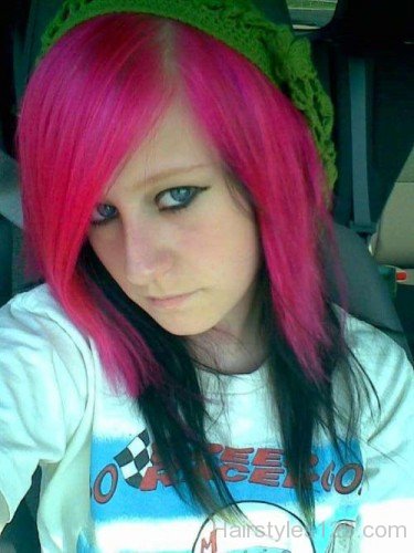Funky Pink Hairstyle