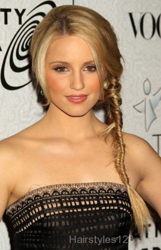 Dianna Agron Fishtail Braid