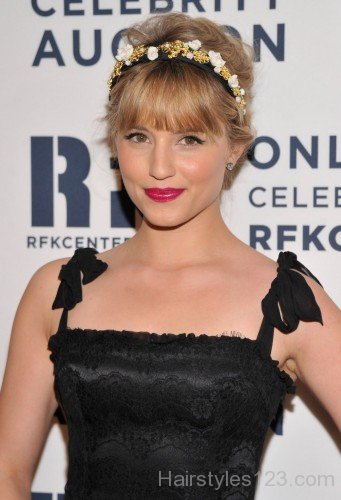 Dianna Agron Prom Updo Hairstyle