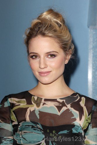 Dianna Agron Updo Hairstyle