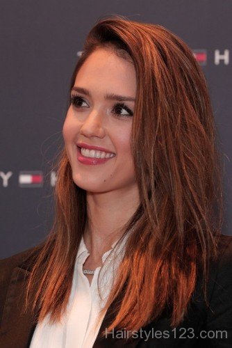 Jessica Alba Red Hairstyle