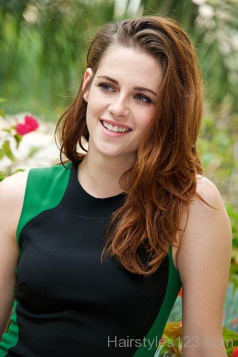 Kristen Stewart Brown Medium Hair