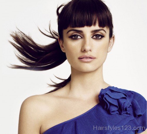 Penélope Cruz Bangs Hairstyle