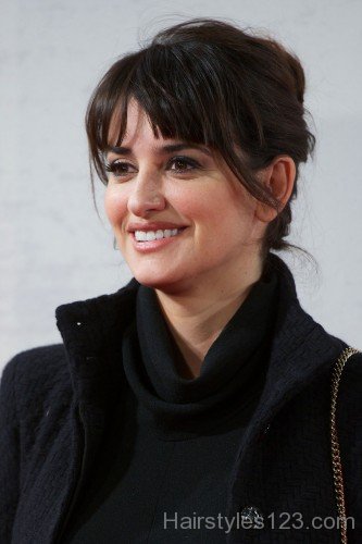 Penélope Cruz Pinned Updo Hairstyle