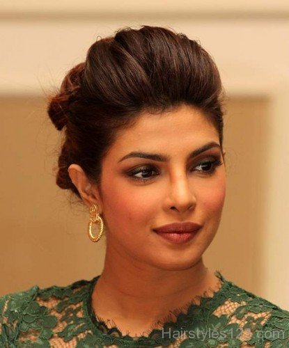 Priyanka Chopra Bun Hairstyle