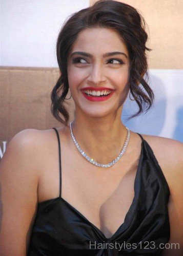 Sonam Kapoor Party Updo