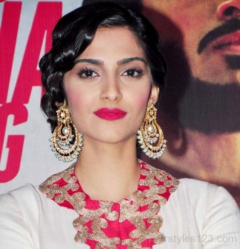 Sonam Kapoor Retro Hairstyle