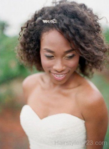 Afro Bride Hairstyle