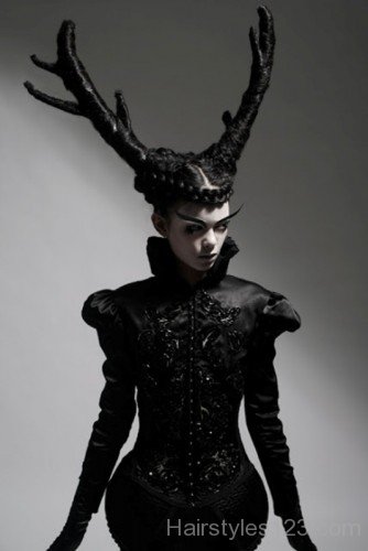 Black Horns Hairstyle