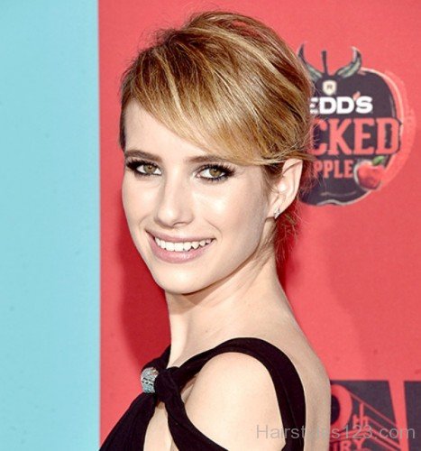 Emma Roberts Side Swept Haircut