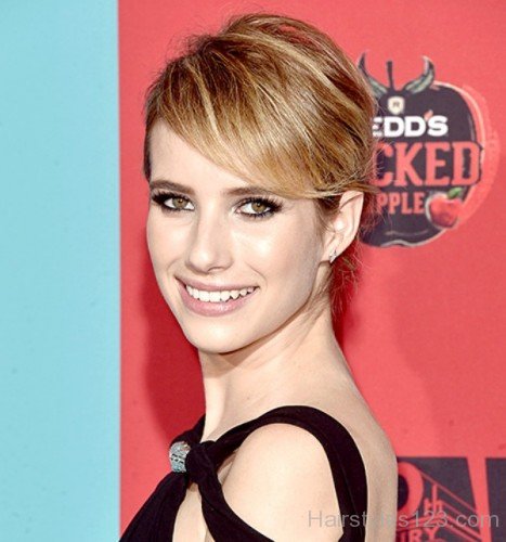 Emma Roberts Side Swept Haircut