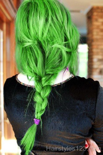 Green Braid Hairstyle