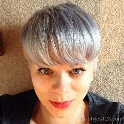 Grey Bangs Hair