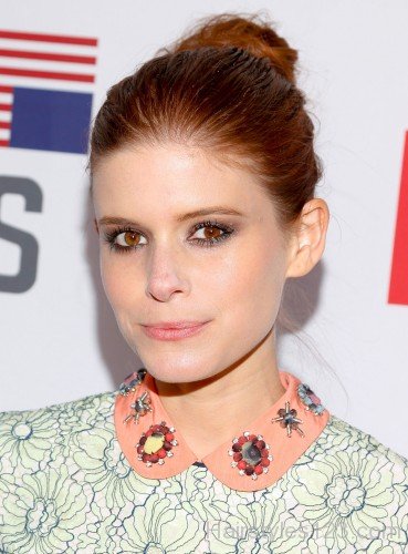 Kate Mara Colored Bun