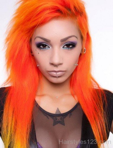 Layered Cut Orange Hairstyle