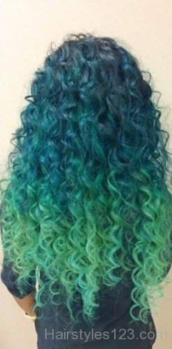 Ombre Curly Hairstyle