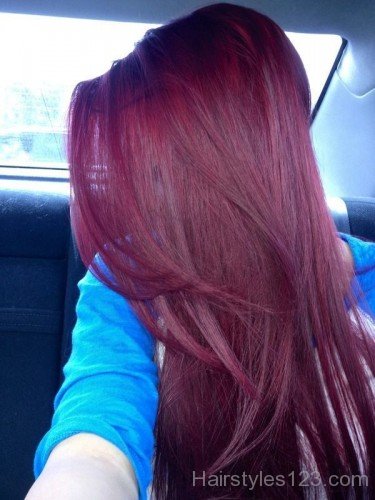 Straight Burgundy Hair