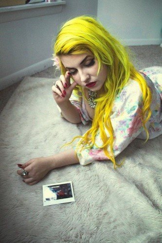 Yellow Color Emo Hairstyle