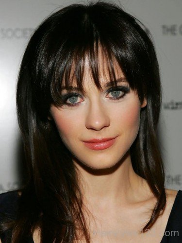 Zooey Deschanel Bangs With Medium Hair