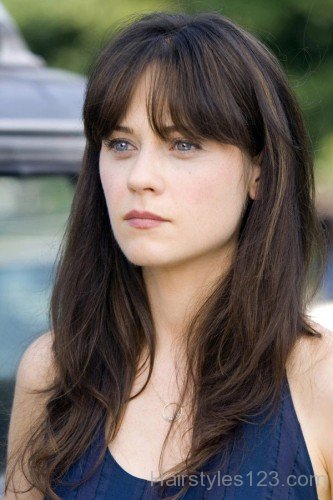 Zooey Deschanel Medium Hairstyle