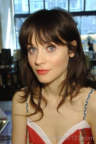 Zooey Deschanel Shoulder Length Haircut