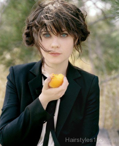 Zooey Deschanel Teenage Girl Hairstyle