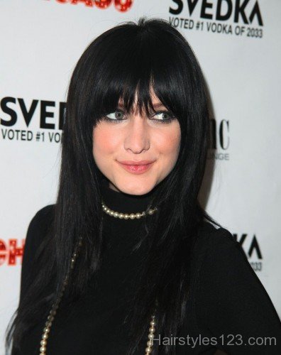 Ashlee Simpson Bangs Hairstyle