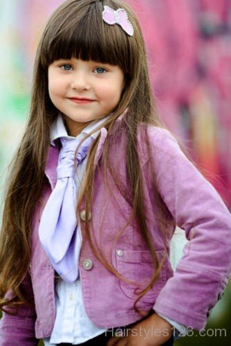 Baby Girl With Long Hair-bg412