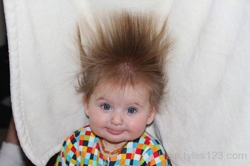 Little Girl Funky Hair-bg443