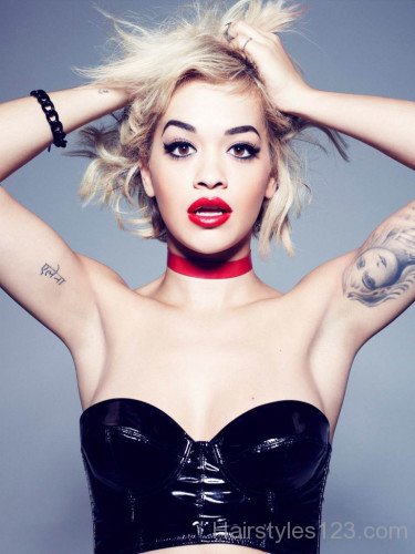 Rita Ora Feathered Hair-rt117