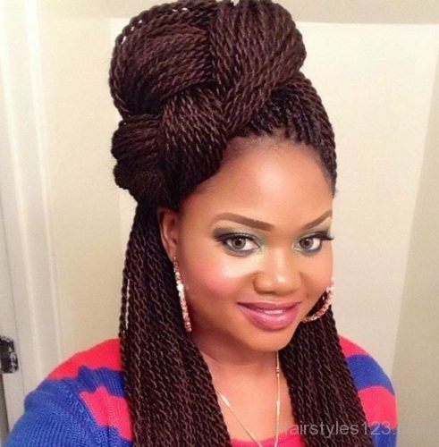 Afro Braided Top Knot