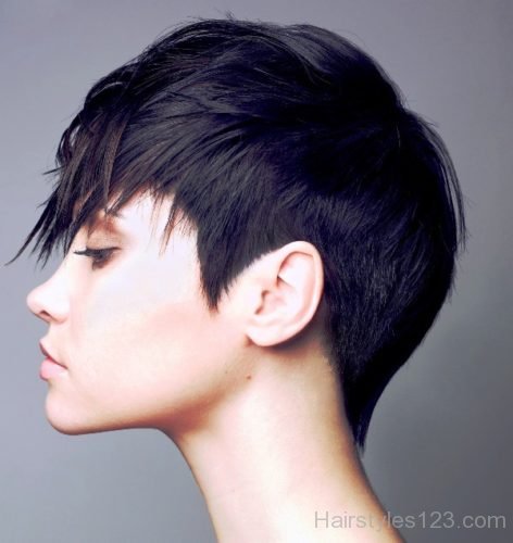 Asymmetric Cut Pixie Hair