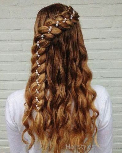 Beads braid with weaves