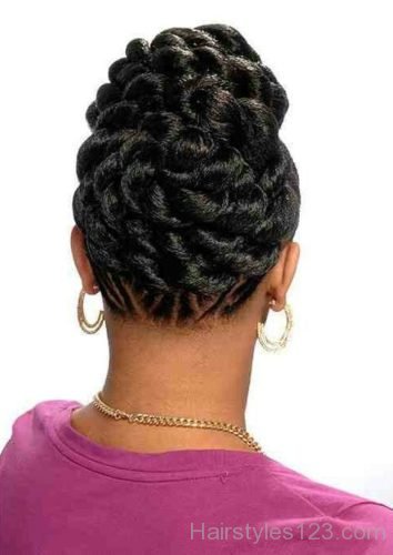 Black Braided bun